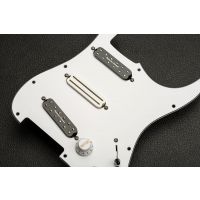 Seymour Duncan Janick Gers loaded pickguard, noir / blanc / noir - Vue 3